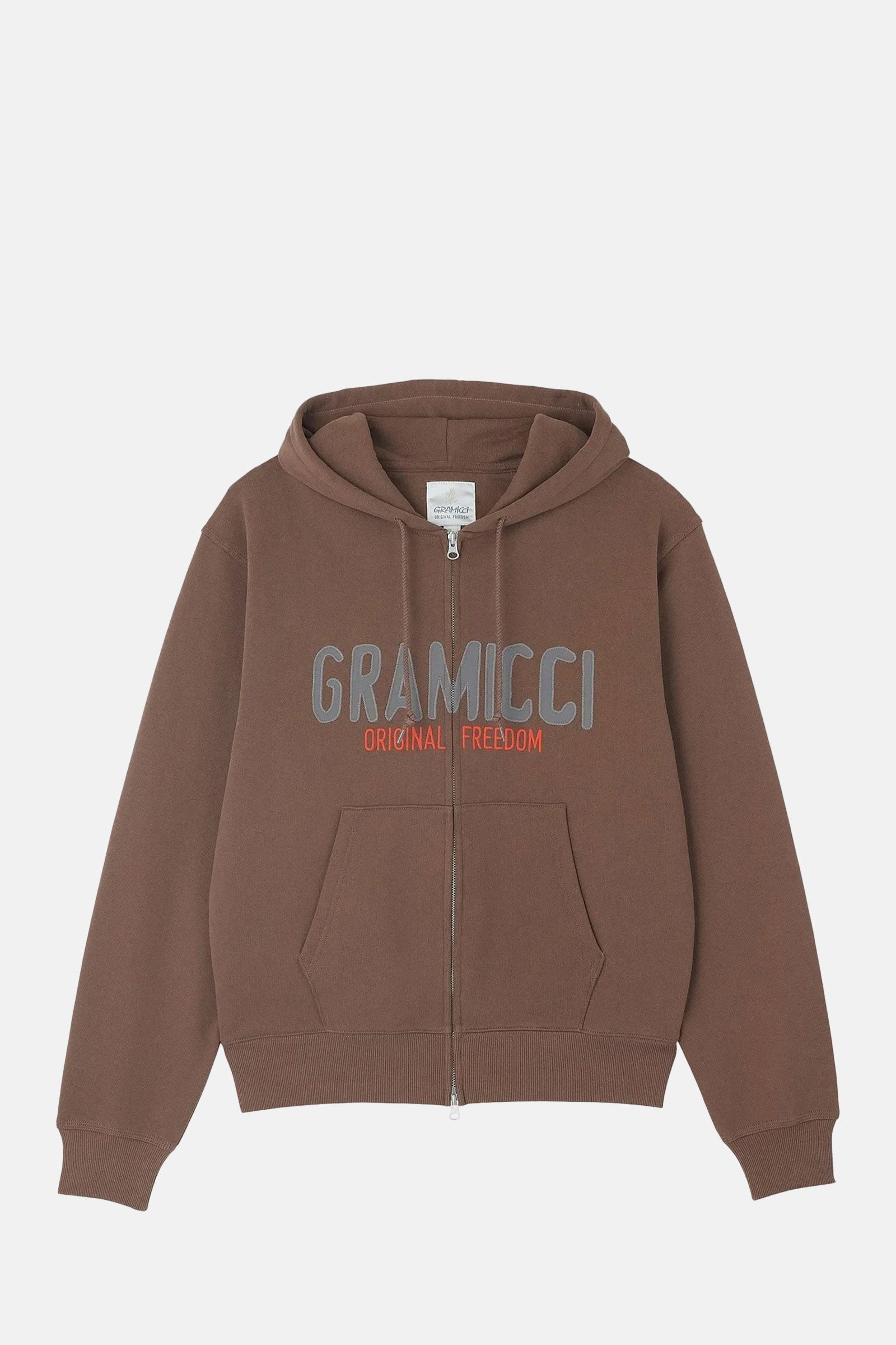 Spell Out Zip Hooded Sweatshirt