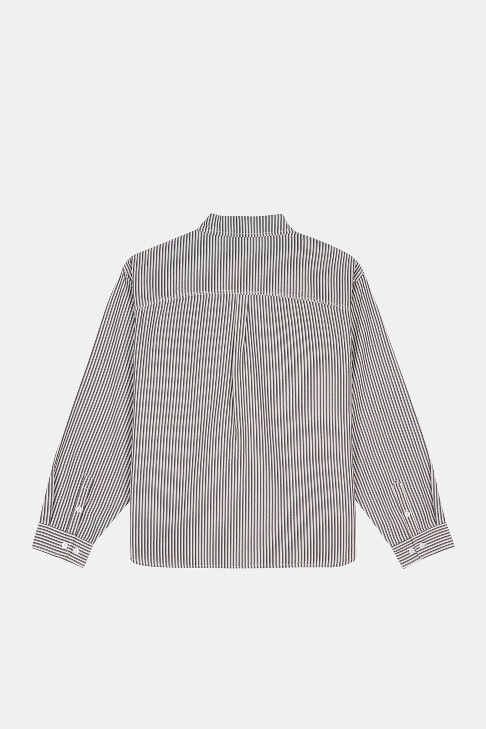 Angel Striped Half Zip Work Shirt