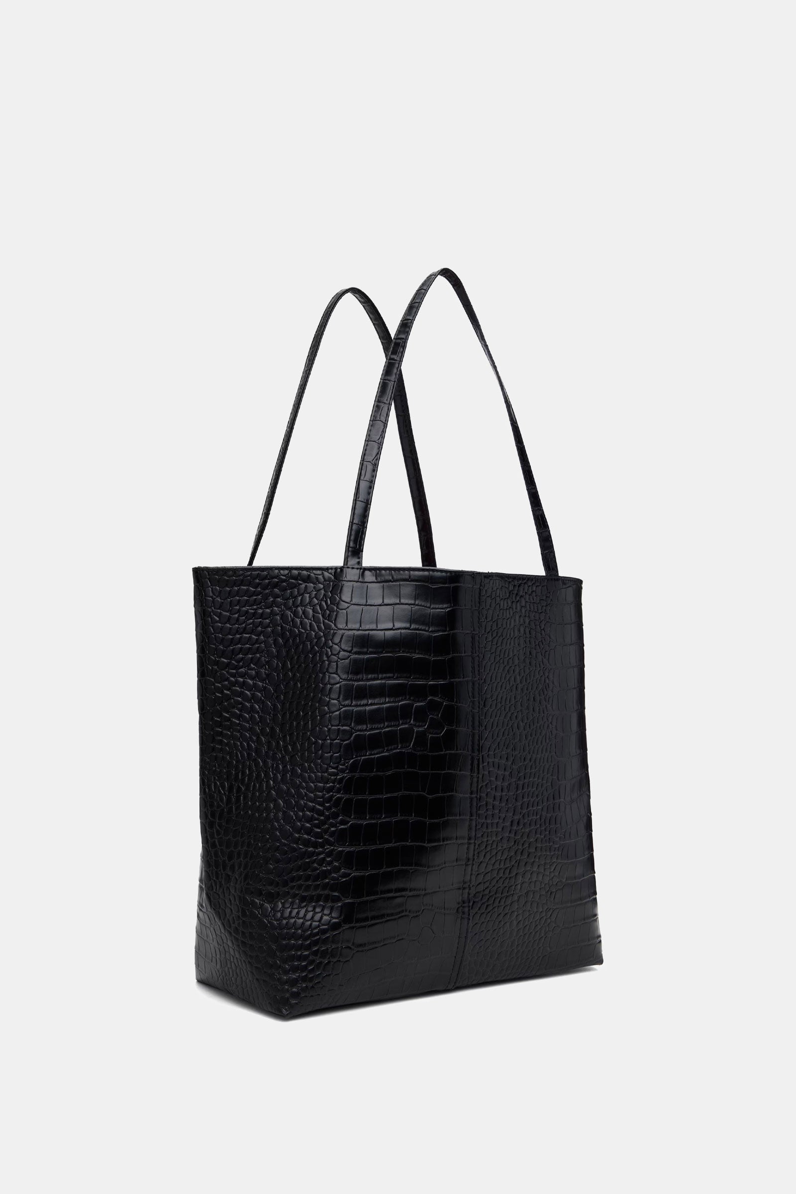 Metal Logo Stud Croc Tote