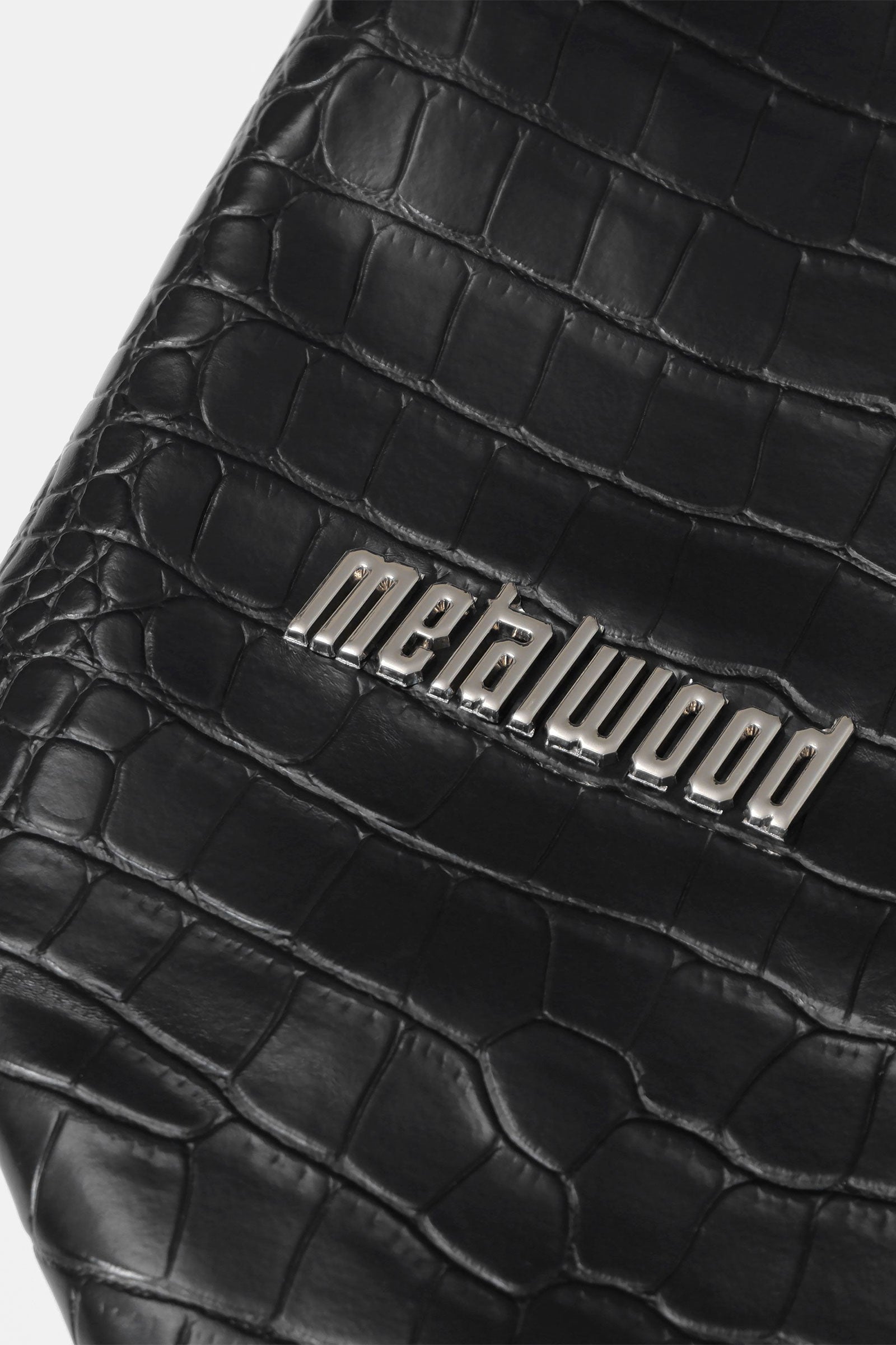 Metal Logo Stud Croc Tote