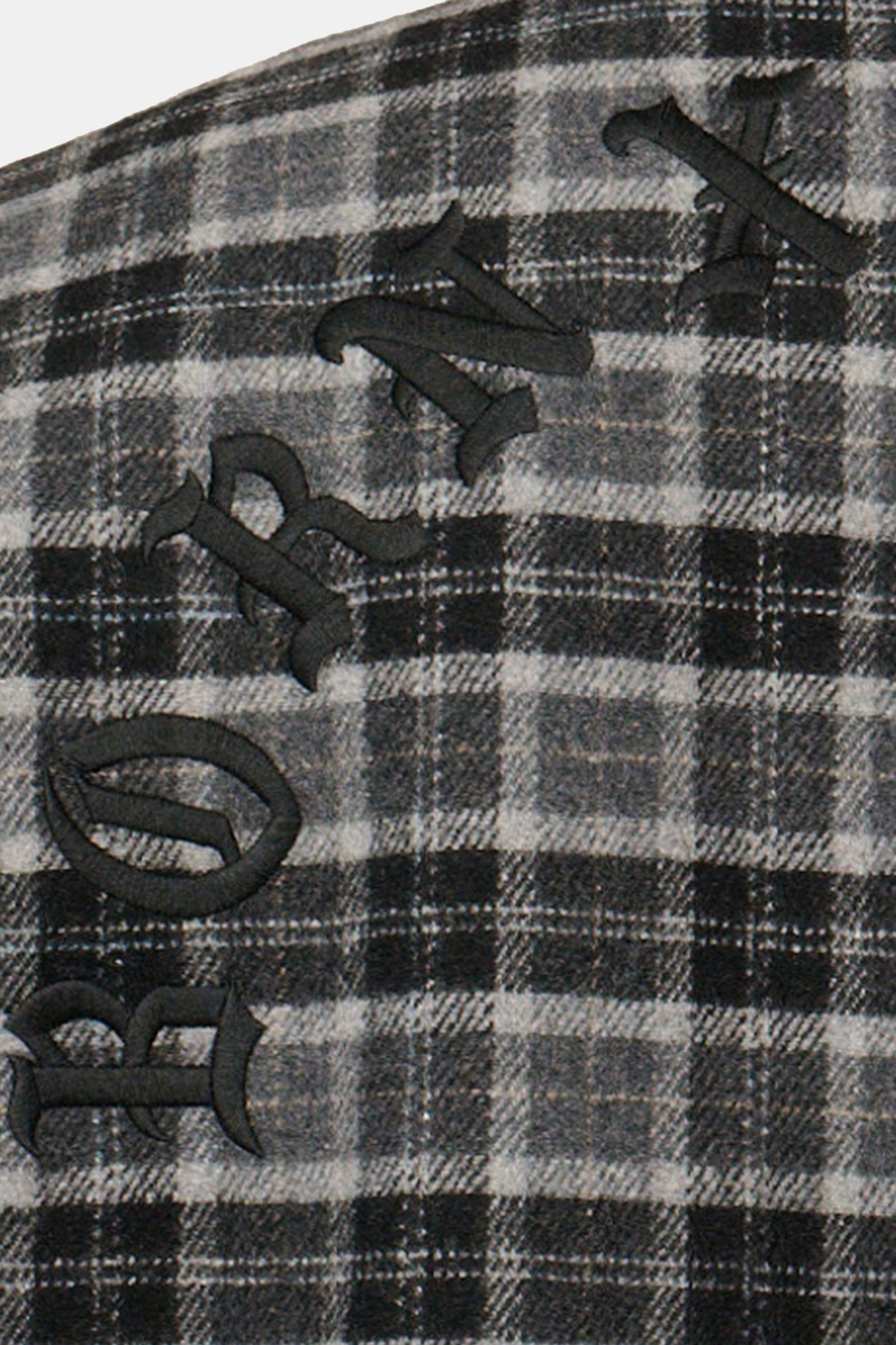 Embroidered Flannel Shirt Jacket