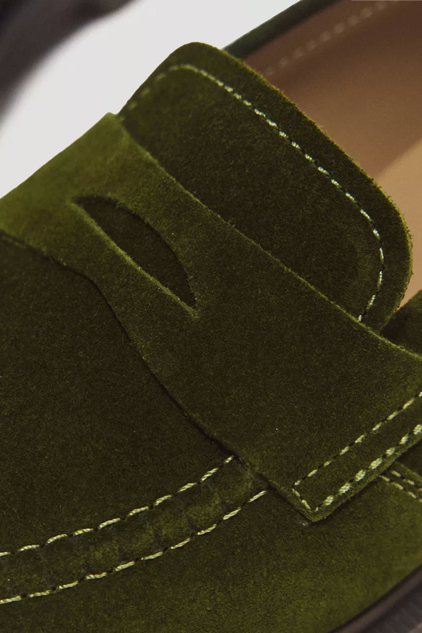 Delapre Penny Loafer Repello Calf Suede